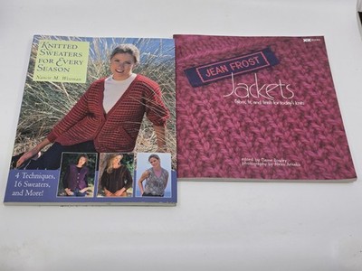 Lot 2 Knitting Books Sweaters for Every Season & Jackets Great Patterns!