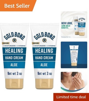 Light Fresh Aloe Hand Cream - Fast Absorbing Moisturizer, 3oz (2 Bottles)