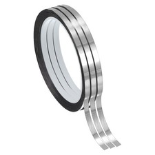 3pcs Metalized Polyester Film Tape 3/16 in x 55 Yards Glossy Silver