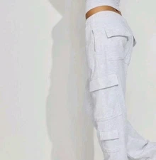 Garage Pantalon Ample  Utility Fleece Cargo Pant Spring Grey Mix XS