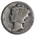 1924 Mercury Dime  Silver Circulated  (M8)