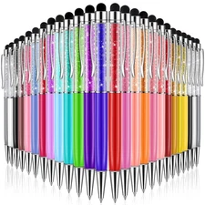26 Pcs Crystal Stylus Ballpoint Pens for Capacitive Stylus 2-in-1 Glitter Spa...