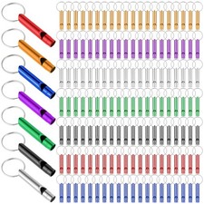 140 Pcs Whistles with Keychains, 108db Survival Whistle