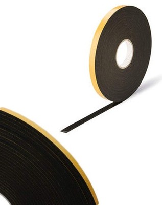 Virtual Plastics Doppelseitiges Schaumstoffklebeband - Strapazierfähiges Verglasungsband - Schwarz 5 mm...