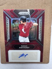 2024 Panini Prizm-Sensational Signatures Roman Anthony Red Prizm /99 (AU, RC)