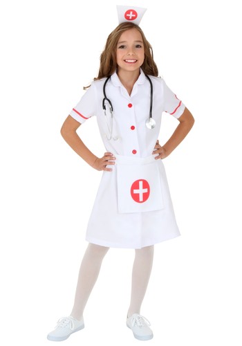 Kids Nurse Costume with White Coat
