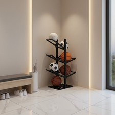 Sports Rack Space Saving Sports Equipment Organizer Sturdy for Home, Garage