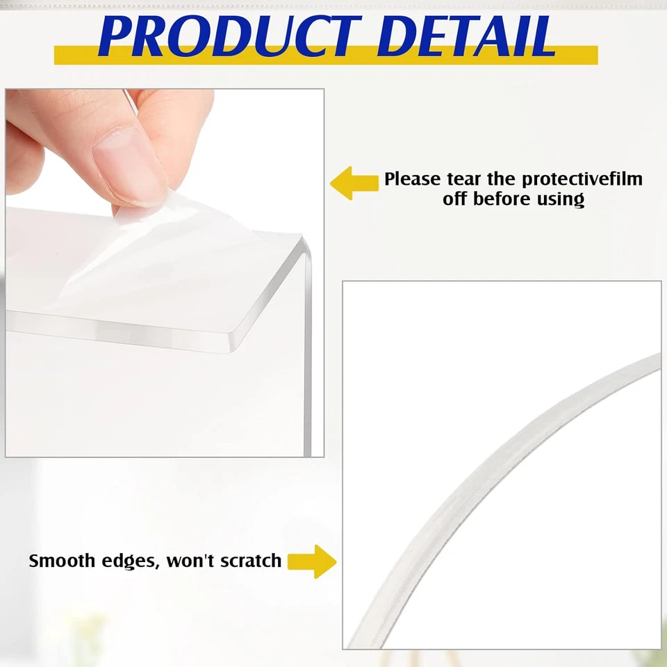 30 Pack Floating Acrylic Shoe Display Shelves Wall Mounted for Closet (Rectangul - Image 3 of 4