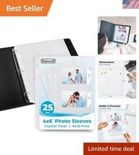 Durable 25-Pack 4x6 Horizontal Photo Sleeves - Preserve and Showcase Your Photos