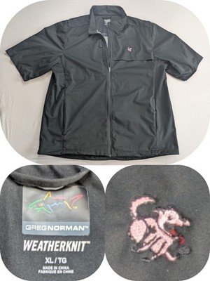 Greg Norman Weatherknit Full Zip Shirt Jacket Windbreaker Men XL Bellewood CC