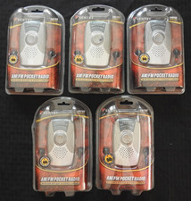  5 BRAND NEW Sentry Vintage Personal AM/FM Radios w/External Speaker NIB NIP