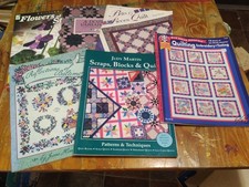 Lot of 6 Quilting Pattern Books -scraps, Flowers
