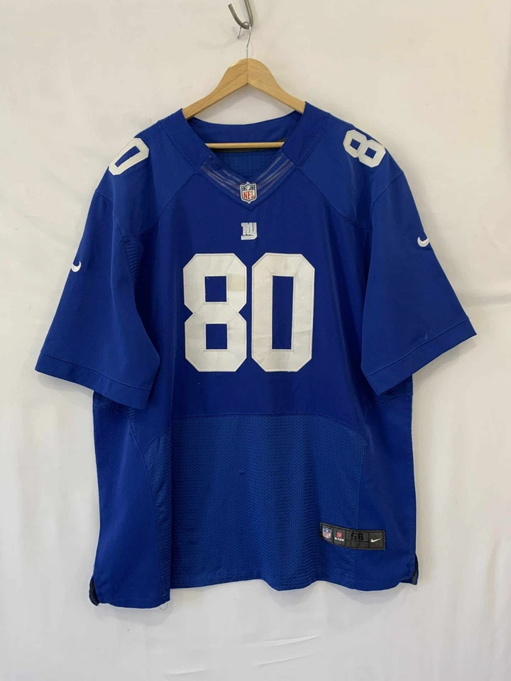 Camiseta Nike NFL New York Giants #80 Victor Cruz azul tamanho 56 XXL jogo masculino #81 - Imagem 2 de 4