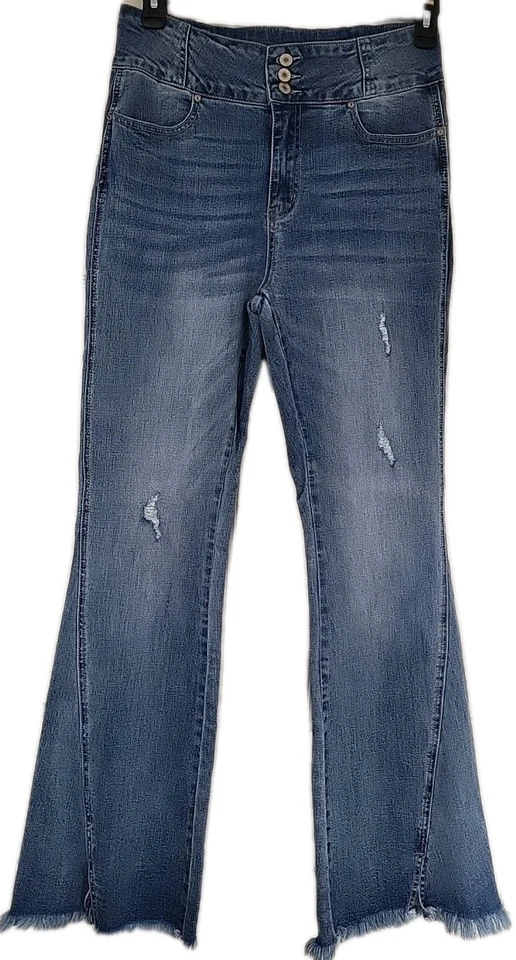 KanCan Womens Dunkirk High Waisted Flare Jeans Size 11/29 Medium Wash KC5203M - Image 2 of 4