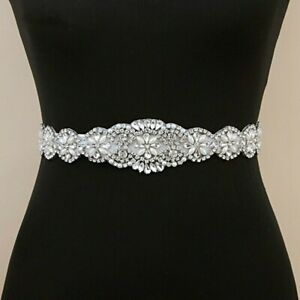 Hot Rhinestones Bridal Sash Wedding Dress Beaded Belt Crystal Waist Belt Party