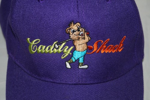 Caddyshack Mens Golf Hat Cap Purple Gopher Embroidered Baseball - Picture 2 of 5