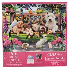 Pets in the Park 500 Piece Jigsaw Puzzle 18" x 24"