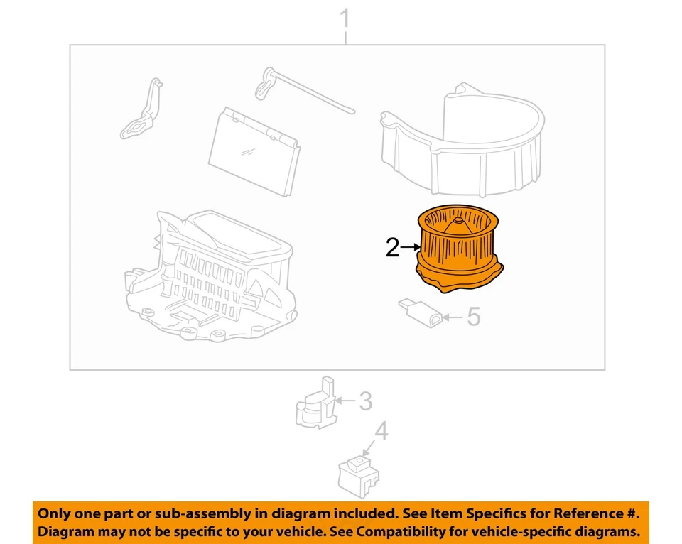 Motor soplador HVAC usado se adapta a: Honda Cr-v 1997 grado A Foto 3 de 4