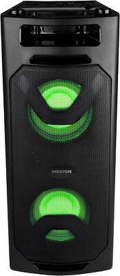 MEDION MD44032 Party-Soundsystem Partylautsprecher, Karaoke, UKW Radio, LED, USB