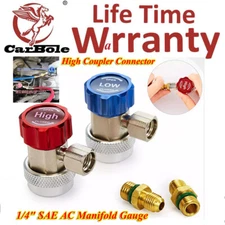 2Pack A/C High Low Side Quick Connector Adapter Fitting Coupler Kit For Car AC