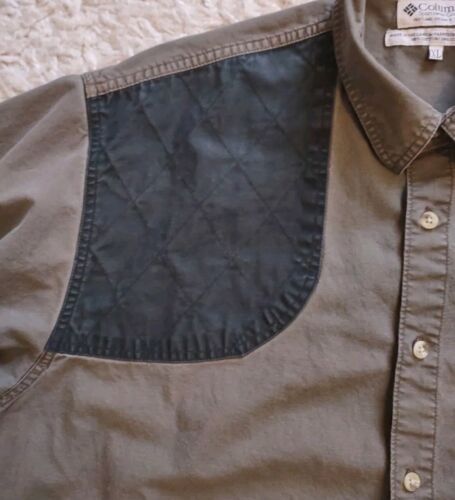 Columbia Heavy Shooting Shirt Briarshun XL Button Long Sleeve Color Block Patch - Picture 4 of 8