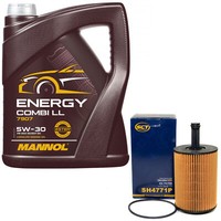 MotoröL Set 5W-30 5 Liter + ÖLfilter SH 4771 P FüR Audi A2 Seat Skoda VW Sharan