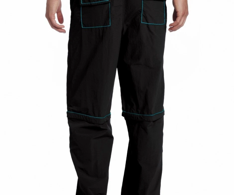 Pantalones CARGO ZUMBA PARA HOMBRE Negro Cremallera Convierte en Pantalones Cortos - Baile Fitness - S,M,XL Foto 3 de 4