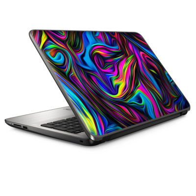 Skin Universel Pour Ordinateur Portable 15 Pouces - Motif Color Swirl Psychédélique - Itsaskin