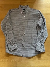 CUTTER & BUCK MENS Easy Care Check  Dress Shirt SZ L