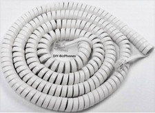 White 25Ft Long Handset Cord for Vtech Corded Phone CD1153 SN5147 Curly Receiver