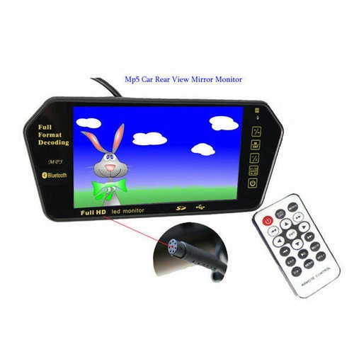 7" TFT LCD HD 800*480 USB MP5 FM SD Car Rear View Bluetooth Mirror Monitor Solid - Picture 5 of 9