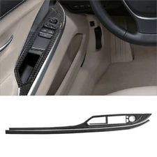 5Pcs Carbon Fiber Driver Side Door Control Cover Trim For BMW 6 Series F12 F13