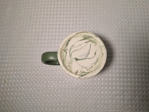 Tazza tazza caffè souvenir Gulf Shores Alabama impronte nella sabbia verde e marrone - Foto 7 di 7