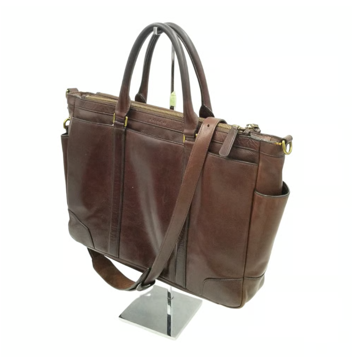 Coach LARGE 71057 Metropolitan Bleecker Dark Brown Leather