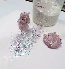 Unicorn Chunky Holographic Glitter Mix (2oz) by ReptilesAndResin 