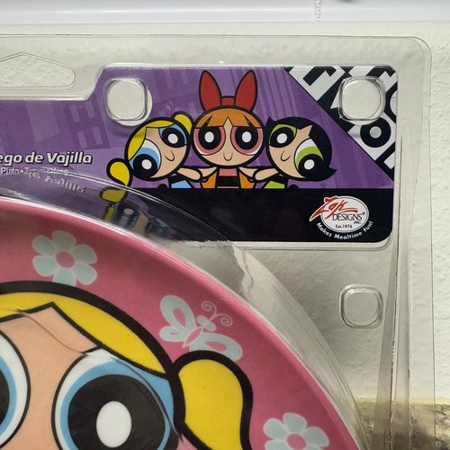 The PowerPuff Girls 3-Piece Dinnerware Set Plate Bowl Tumbler Cup Brand New NOS - Picture 5 of 10