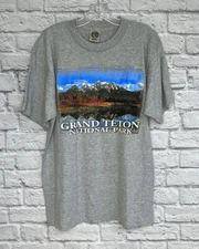 Eagle Products Grand Teton National Park Single Stitch Gray T-Shirt Men’s Large