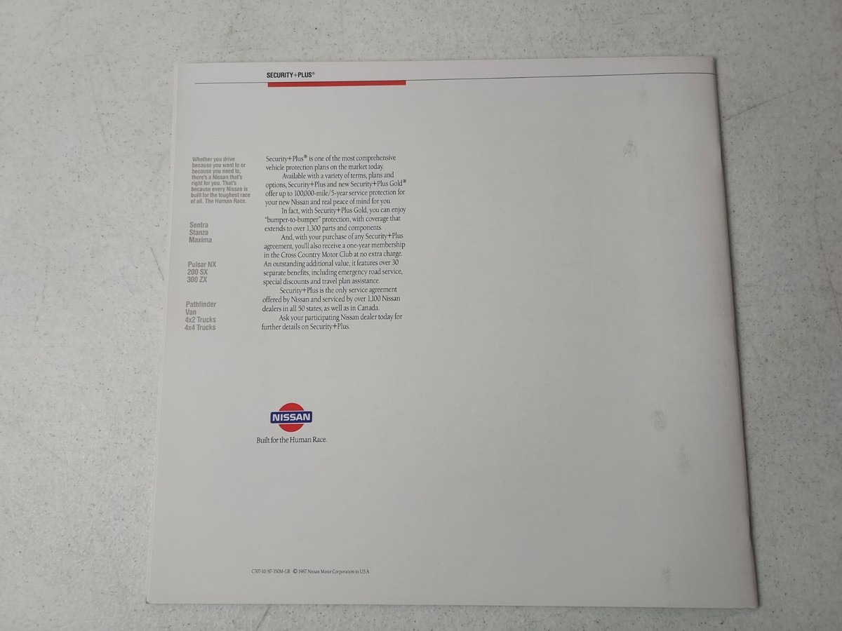 Vintage 1988 Nissan Trucks King Cab Fold Out Car Brochure