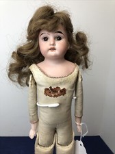 14” Antique German Armand Marseille AM 3200 4/0 DEP Bisque Doll Leather Body #L
