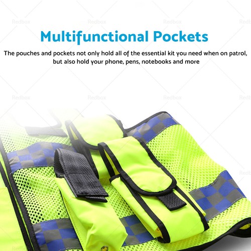 Ultimate Security Reflective Executive Safety Vests. Hi Vis Protective Work Wear - Picture 4 of 8