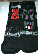 Disney Star Wars Darth Vader 1 Dad Socks M 9-12 L 9-13