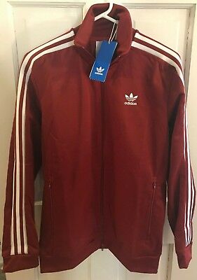 adidas beckenbauer track top red