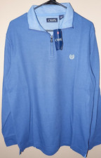 NWT CHAPS French Rib Double 1/4 Zip Pullover Men's Small - Brand New