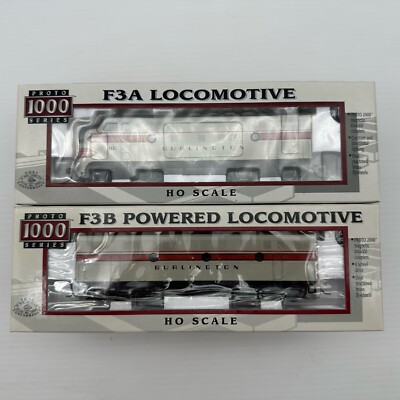 PROTO 1000 HO SCALE #8165/23965 F3A/B POWERED BURLINGTON #116/120B  W/DCC NEW