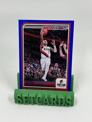 2023-24 Panini NBA Hoops Blue Anfernee Simons #139 Portland