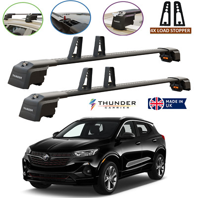 Roof Rack Cross Bars New For Buick Encore 2013-2022 Load 4x stopper Black Set