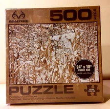 Realtree 500 pc Jigsaw Puzzle Snowy Archer - The Lang Companies 24" x 18"   NEW