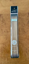 U-nitt Bambo 8" double point #10 (6mm) knitting needles