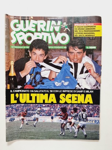 Magazine Guerin Sportif N°8 - 1991, Vialli, Maradona, Naples, Barcelone, Cruyff, Legia Varsovie, Collector