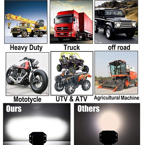 4X 5" Flush Mount LED Work Light Rear Bumper Reverse Pods Offroad Truck Driving - Bild 11 von 12